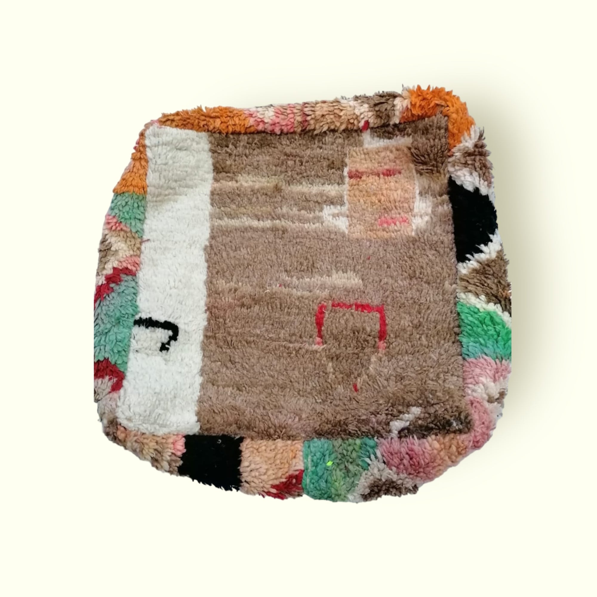 Handcrafted Wool Moroccan Pouf – Stylish & Versatile Home Décor