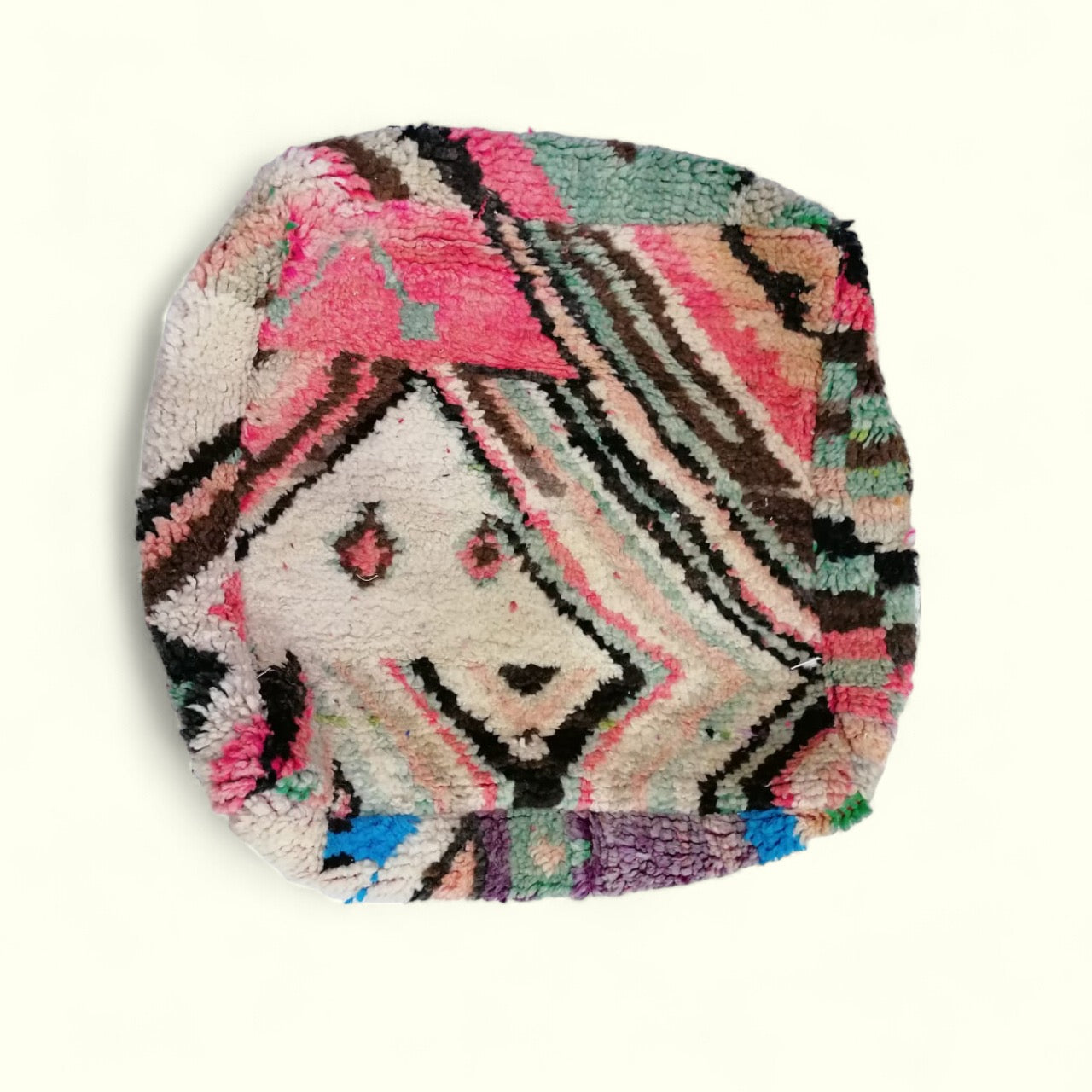 Handcrafted Wool Moroccan Pouf – Stylish & Versatile Home Décor