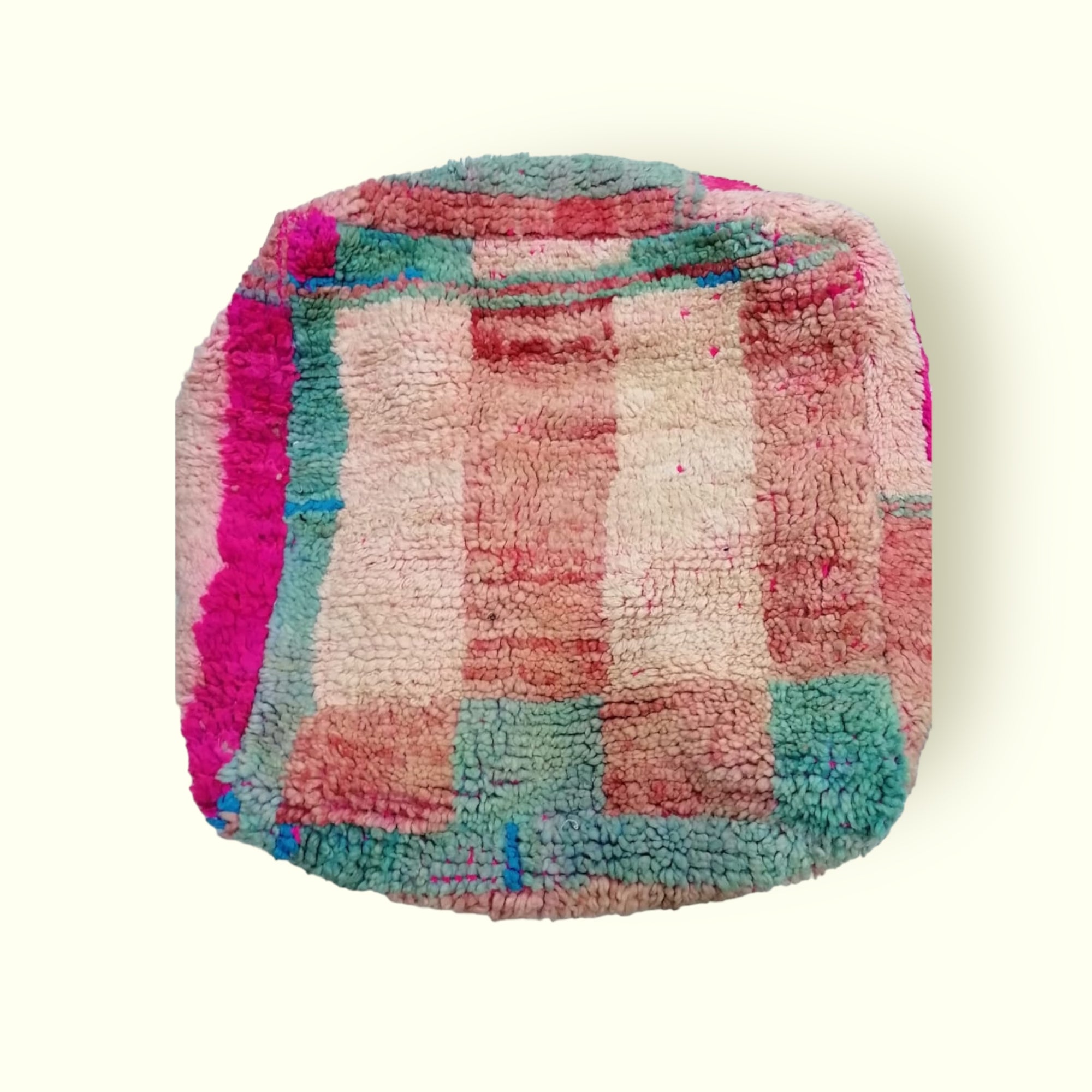 Handcrafted Wool Moroccan Pouf – Stylish & Versatile Home Décor